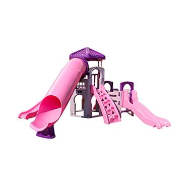 Imagem de Playground UnicórnioPlay Freso em Plástico Resistente com Escalada e Escorregador Infantil Tubo com Telhadinho