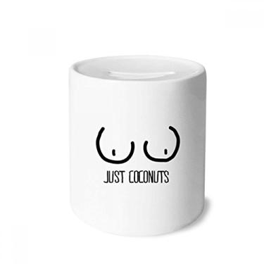 Imagem de DIYthinker Just Coconuts Caixa de Dinheiro com Desenho Divertido Caixa de Cerâmica Porta-Moedas Presente