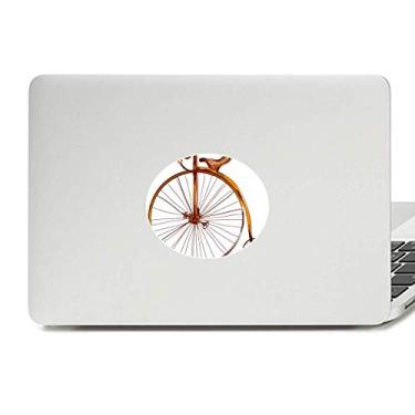 Imagem de Adesivo de notebook com emblema de vinil da Grã-Bretanha Old Fashioned Bicycle High Wheeler
