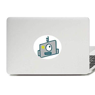 Imagem de Adesivo de vinil com emblema de robô de olho único Universo e alienígena para laptop adesivo de notebook
