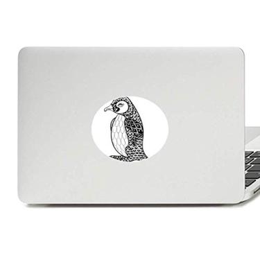 Imagem de Pinguim Pintura Humana Silenciosa Emblema de Vinil para Laptop Adesivo Notebook Decalque