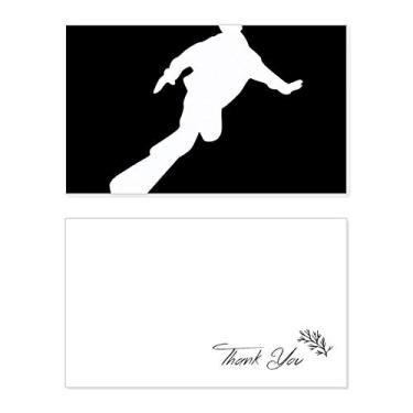 Imagem de Skateboarding Sport Black Outline Cartão de agradecimento aniversário aniversário aniversário agradecimento casamento