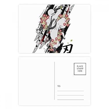 Imagem de Cartão postal de aniversário com espada Samurai Ninja da Cultura Japonesa