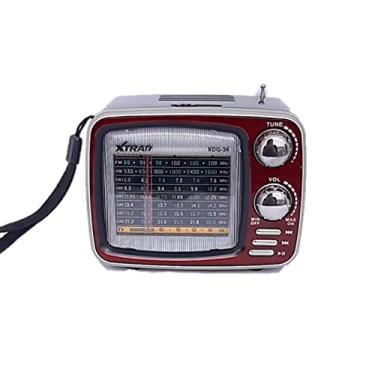 Imagem de RADIO PORTATIL RETRO VINTAGE ANTIGO AM-FM XDG-34 VERMELHO