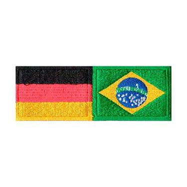 Imagem de Patch Bordado - Bandeira Brasil Alemanha BD50075-133 Fecho de Contato