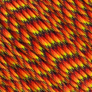 Imagem de Paracord West Coast – Mais de 300 cores – Corda de paraquedas 550 – Paracord tipo III 7 fios de 2,54 m, 3,8 m, 7,6 m, 1,3 m, 2,4 m e carretéis de 250 e 1000 pés, Fireball, 25 Feet