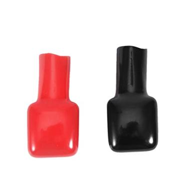 Imagem de Baterias Automotivas, 2 Peças de Plástico, Positivo, Terminal de Bateria de Carro, Isolante, Capas de Proteção Pretas e Vermelhas