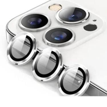 Imagem de Película Lente Compatível Com iPhone 14 Pro / 14 Pro Max Prata Câmera Armor X-One
