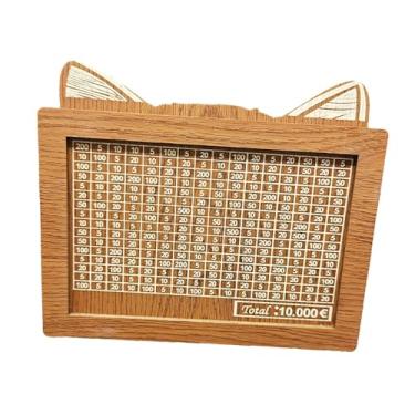 Imagem de Bothyi Cofrinho de madeira, caixa de dinheiro com balcão, vintage, tamanho grande, economia de dinheiro, decoração para meninos, meninas, presentes de, 10.000 euros