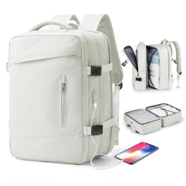 Imagem de Mochila de viagem WONHOX unissex, bagagem de mão, para laptop, com compartimento para sapatos, impermeável, para fazer trilha, X-Large