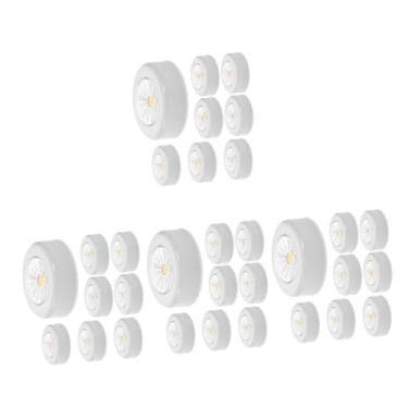 Imagem de Hemobllo 32 Peças luz noturna LED luzes do disco luz LED guarda roupa lâmpada de toque discos de hóquei disco de luz LED luzes de bateria sem fio luzes do armário abajur luz de toque bebê