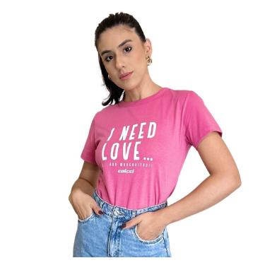 Imagem de Camiseta Feminina Estampada I Need Love Colcci-Feminino