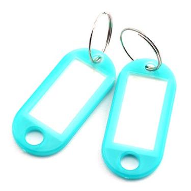Imagem de Chaveiro Lind Kitchen Etiqueta Etiquetas Chaves de Plástico Porta-chaves e Identificador Número Informações de Endereço Cartão de Etiqueta para Chaves ID 5 x 2,2 cm, Lake Blue, 40