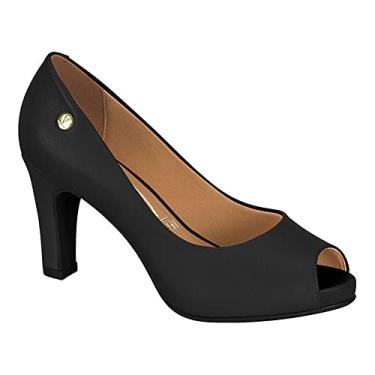 Imagem de Peep Toe Vizzano Sapato Salto Grosso Pelica Feminino 1840300