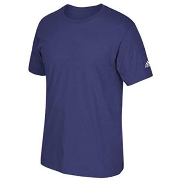 Imagem de adidas Camiseta masculina com emblema esportivo Tiny Script, Roxa, Medium