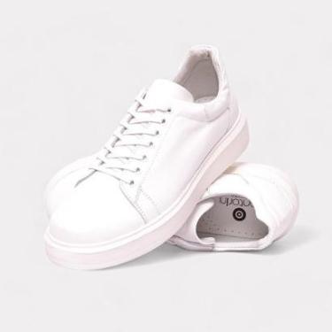 Imagem de Sapatênis Branco Masculino Casual Esporte Fino Confortável-Masculino