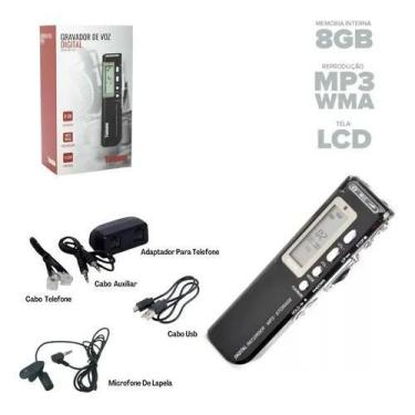 Imagem de Gravador De Voz Digital Mgp556 (17620m/8gb/usb) Tomate - Tomata