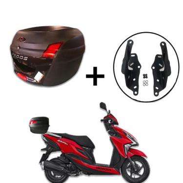 Imagem de Baú para moto Awa Proos 34 Litros com Suporte para Baú Honda Elite 125