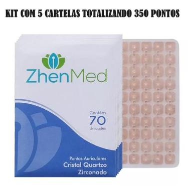 Imagem de Kit Ponto Auriculoterapia Cristal Zirconado Auricular C/ Micropore 350