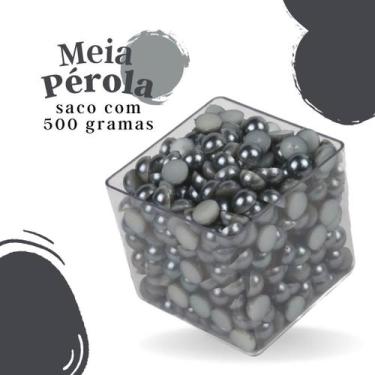 Imagem de Meia Pérola Cinza - 06 Mm Pacote Com 500 Gramas - Nybc