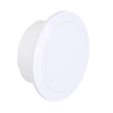 Imagem de PATIKIL Saída de ar redonda de 12 cm, capa de exaustão de ABS ajustável com malha de tela integrada para ventilação de casa, sala de estar, cozinha, escritório, branca,