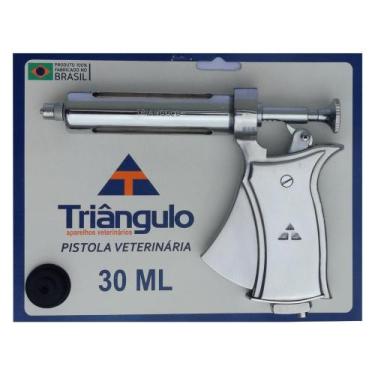 Imagem de Seringa veterinária aut. 30ml blister - Triângulo, Prata, 30ml