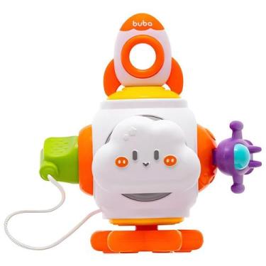 Imagem de Brinquedo Foguete De Atividades Puxar E Encaixar Volante E Buzina Educ
