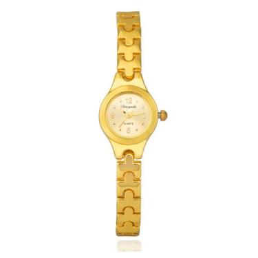 Imagem de Relógio Dourado Feminino De Pulso Minimalista Quartz Pequeno - PENDULA