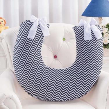 Imagem de Almofada Amamentação Travesseiro Multifunções Apoio De Bebê Firme e Ma