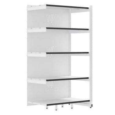 Imagem de Rack Fit Parede 1 Continuação 2,02X0,90X0,60 5 Bandejas Amapá, Branco 