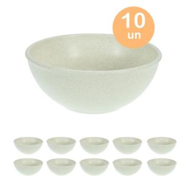 Imagem de 10un TIGELA 500ml BOWL CUMBUCA VASILHA SOPA CALDO BEGE - Evo