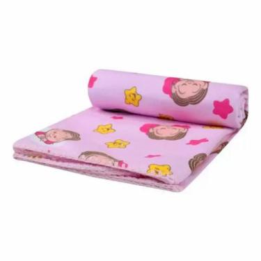 Imagem de Cobertor Infantil Para Bebe Cebolinha 90x110cm Com Crochê - Dugu, Moni