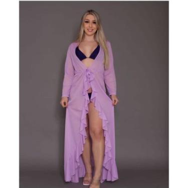 Imagem de Saia Saída De Praia Pareô Longa Amarrar Canga Verão Babado - melo moda