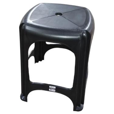 Imagem de Banqueta Plástica Gold Preta Para Área E Jardins Jr Plásticos