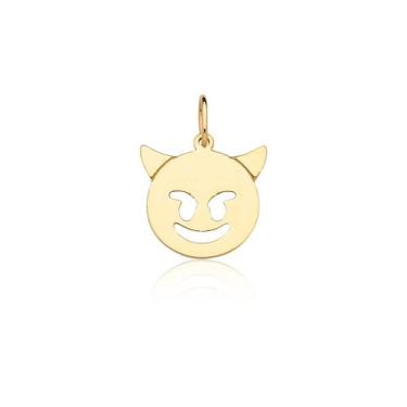 Imagem de Pingente Emoji Diabinho Ouro 10k - MAEHLER JOIAS, Dourado