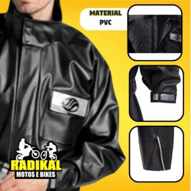 Imagem de Capa Chuva Motoqueiro Alba Europa Preto Todos Tamanhos