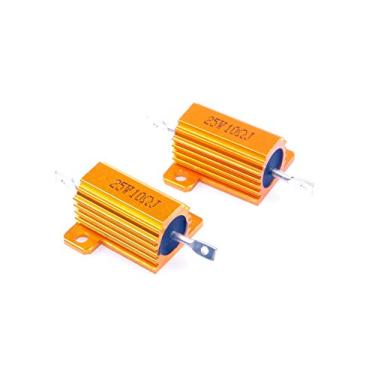 Imagem de LM YN 25 Watt 10 Ohm 5% Resistor de Corda de Alumínio Eletrônico Resistor de Ouro para Luzes de LED Inversor Divisor de Frequência Servo Industrial Control 2 peças