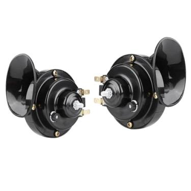 Imagem de Buzina de ar super alta, 2 peças, buzina de ar de 12 V para carro, caracol, buzina elétrica, barco, kit de alarme alto para barco, motocicleta, buzina de carro de dois tons, kit de buzina de trem