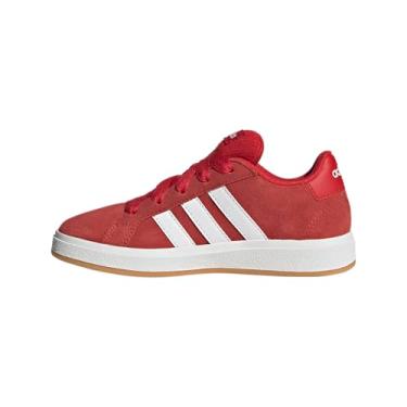 Imagem de adidas Tênis esportivo unissex infantil Grand Court 00s, Better Scarlet/Branco/Goma, 12 Little Kid