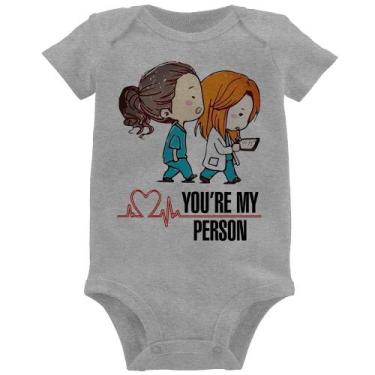 Imagem de Body Bebê You're My Person - Foca na Moda, Cinza, M