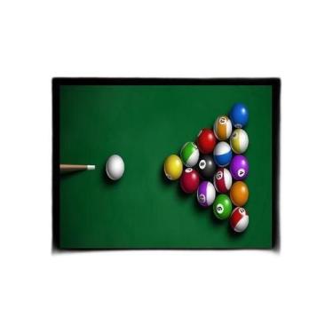 Imagem de Quadro Decorativo Mesa De Bilhar- Sinuca 33X24Cm - Com Vidro - Quadros