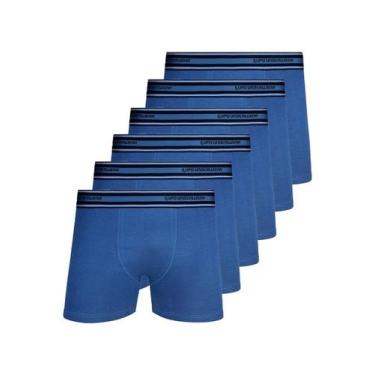 Imagem de Kit com 6 Cuecas Boxer Lupo 523-003, Azul, GG