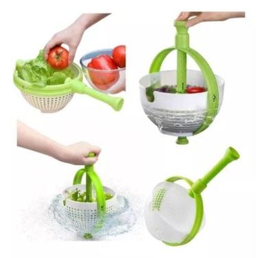 Imagem de Secador escorredor De Saladas Legumes Verduras Giratório Centrifuga aj