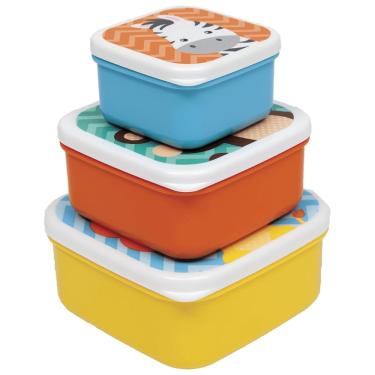 Imagem de Kit 3 Potinhos Infantil Para Alimentação Animais Fun Buba
