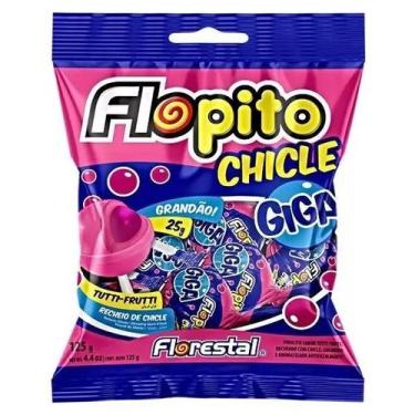 Imagem de Pirulito Flopito Giga Chicle Tutti Frutti - 600g - FLORESTAL