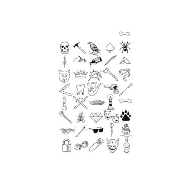 Imagem de Tatuagens de melhores amigos, óculos de barbear estilo cachimbo de corvo, tatuagens de corvo, resistentes à água, duram de 1 a 2 semanas, resistentes, aparência de tatuagem real,18 x 11 cm