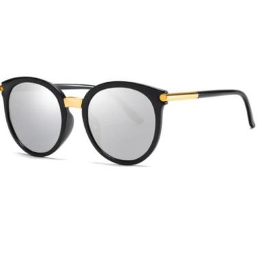 Imagem de Óculos De Sol Feminino Retrô Proteção Uv 400  Case E Flanela - SUN, 1,