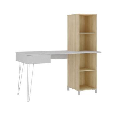 Imagem de Escrivaninha Com 3 Prateleiras Letônia Terrazza Carvalho