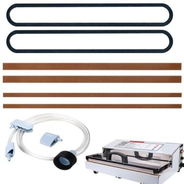 Imagem de Mangueira acessória para seladora a vácuo Weston Pro-Series, peças de reposição para Weston Pro-2100/2200/2300 Série Pro, 1 conjunto de mangueira acessória, 2 juntas de substituição de espuma e 4