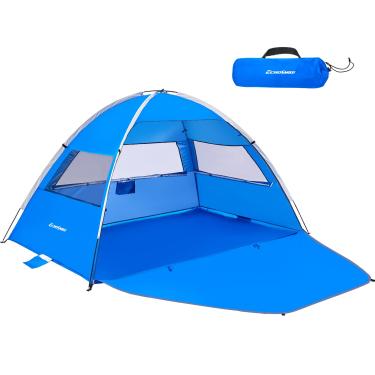 Imagem de EchoSmile Tenda De Praia Com Proteção Solar E Para 3/4 Pessoas, Cabana Portátil Pessoas